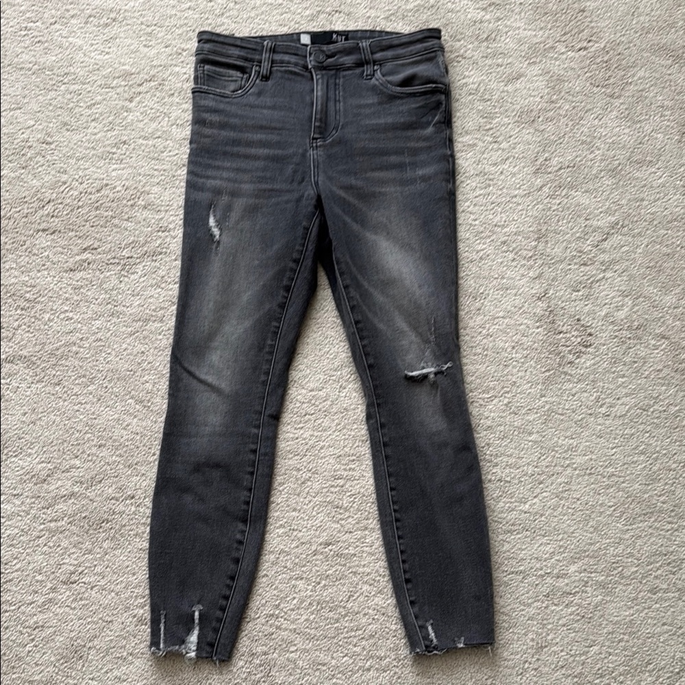 Kut From The Kloth Connie Black Distressed Skinny Jeans
